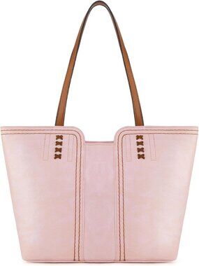 Women's Cherry Blossom Vegan Leather Classy Look West Tote Handle Satchel Purse